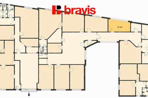 Pronájem klimatizované kanceláře 15 m², ulice Jedovnická, Brno-Líšeň