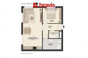 Pronájem nového bytu 2+kk, 52 m², ul. Jabloňová, Bučovice - Kloboučky, parkovací stání, sklep