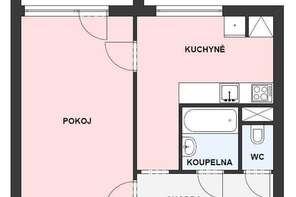 Pronájem bytu 1+1 38 m², částečně zařízený, lodžie,  Brno - Lesná, ul. Brožíkova
