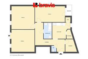 Apartment for rent 3+1 with balcony, Brno - Černá Pole, Kunzova street