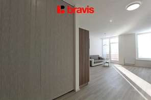 Pronájem bytu 1+kk, Brno - Nový Lískovec, ulice Kamínky, balkon, sklep, zařízený