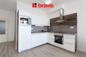 Pronájem bytu 1+kk, Brno - Nový Lískovec, ulice Kamínky, balkon, sklep, zařízený