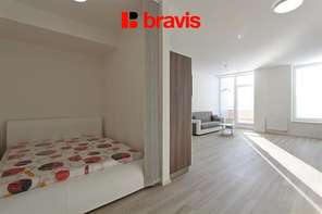 Pronájem bytu 1+kk, Brno - Nový Lískovec, ulice Kamínky, balkon, sklep, zařízený