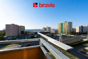 Pronájem bytu 1+kk, Brno - Nový Lískovec, ulice Kamínky, balkon, sklep, zařízený