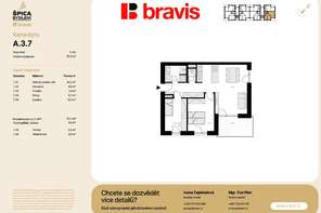 Sale flats 3+KT 76 m², Brno-Tuřany