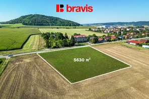 Prodej pozemku "B" o rozloze 1346 m², obec Drásov, okres Brno-venkov, projekt na výstavbu rodinného domu