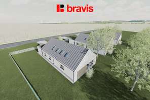 Prodej pozemku "B" o rozloze 1346 m², obec Drásov, okres Brno-venkov, projekt na výstavbu rodinného domu