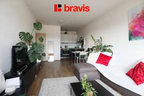 Pronájem bytu 2+kk, ul. Sochorova, Brno - Žabovřesky, novostavba, částečně zařízený, balkon 6m²