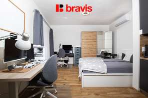 Apartment for sale 1+kk, Brno - Královo Pole, Košinova street, air conditioning, investment opportunity, possibility of dividing into 2+kk