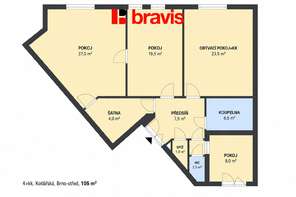 Prodej elegantního bytu 4+kk 105 m², Brno - Veveří, sklep