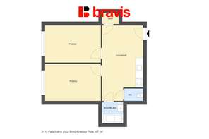 Apartment for rent 2+kk, Brno - Královo Pole, Palackého třída