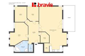Prodej bytu 4kk/5kk, terasa, zahrada, šatna, 2x garážové stání, Hvozdíkova ul., Brno