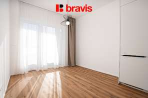 Pronájem bytu 3+kk, Brno - Heršpice, novostavba, částečně zařízené, terasa, ul. Komárovská