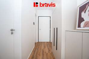 Pronájem bytu 3+kk, Brno - Heršpice, novostavba, částečně zařízené, terasa, ul. Komárovská
