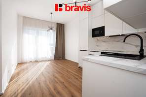 Pronájem bytu 3+kk, Brno - Heršpice, novostavba, částečně zařízené, terasa, ul. Komárovská