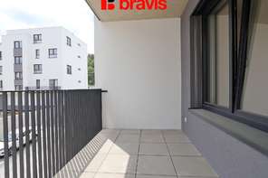 Pronájem bytu 2+kk, Kuřim u Brna, balkon, šatna, sklep, parkování, novostavba