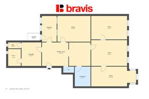 Pronájem bytu 5+1, Brno - Veveří, ul. Jaselská, částečně vybavené, balkon, zimní zahrada
