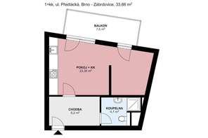 Pronájem bytu 1+kk, Brno - Zábrdovice, ul. Přadlácká, balkon, sklep, parkovací stání