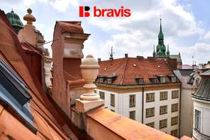 Luxury duplex apartment 2 + kk for rent, in the center of Brno on Jánská street, furnished, air conditioning, internet included