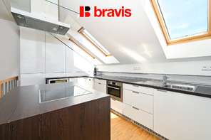 Rent of a luxury duplex apartment 3+kk, Veveří street, Brno - city, parking space, terrace