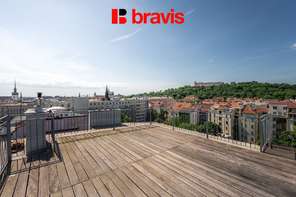 Rent of a luxury duplex apartment 3+kk, Veveří street, Brno - city, parking space, terrace