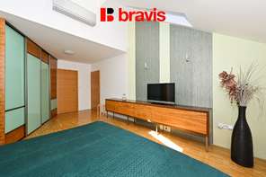 Rent of a luxury duplex apartment 3+kk, Veveří street, Brno - city, parking space, terrace
