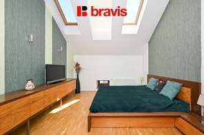 Rent of a luxury duplex apartment 3+kk, Veveří street, Brno - city, parking space, terrace