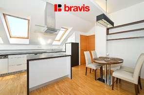 Rent of a luxury duplex apartment 3+kk, Veveří street, Brno - city, parking space, terrace