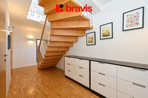 Rent of a luxury duplex apartment 3+kk, Veveří street, Brno - city, parking space, terrace