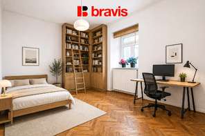 Prodej prostorného bytu 2+kk, ul. Čápkova, Brno - Veveří, společná zahrada, 52 m²