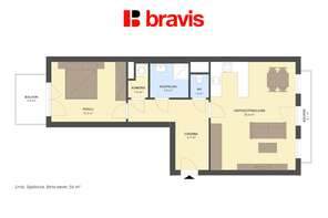 Prodej bytu 2+kk, Brno - střed, novostavba, 2x balkon, parkování, ul. Spolková
