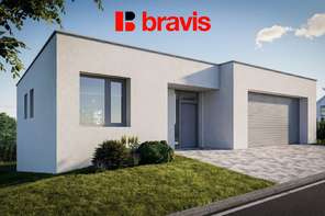 Prodej nedostavěného bungalovu 5+kk s dvojgaráží a terasou, pozemek 551 m² – Bousín, okres Prostějov