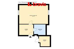 Pronájem hezkého bytu, 39 m2 ul. Červený kopec, Brno - Štýřice, šatna, internet