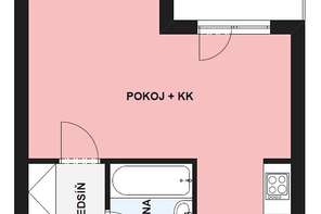 Pronájem bytu 1+kk, Brno - Lesná, Dusíkova ulice, garážové stání, sklep, balkón