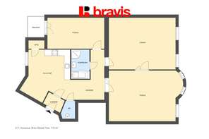 Pronájem prostorného bytu 3+1,115 m², Brno – Černá Pole, ulice Kunzova, balkon