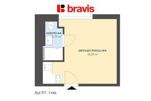 Rent flats 1+KT, 19 m² - Popůvky