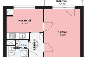 Rent flats 1+1 30 m², Brno