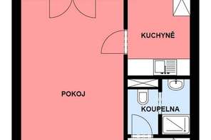 Rent, Flats 1+1, 33m² - Brno - Lesná