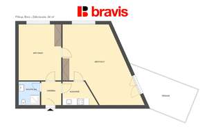Pronájem světlé a prostorné kanceláře 84 m² s velkou lodžií, kuchyňkou a koupelnou – klimatizace, dvě neprůchozí místnosti, skvělá lokalita v centru Brna