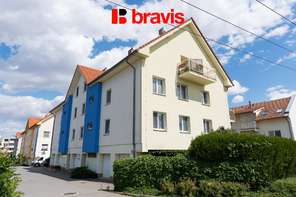 Prodej mezonetového bytu 3+kk s balkonem, klimatizací a krásným výhledem, ulice Švehlova, Šlapanice u Brna