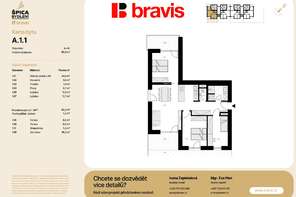Prodej moderní, nízkoenergetické novostavby, byt 4+kk, 80,9m², Tuřany, zahrada, možnost sklepa a parkování