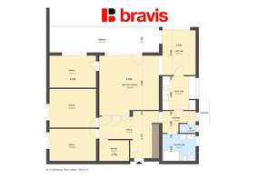 Pronájem prostorného bytu 4,5+1 s terasou, balkonem, garáží  – Brno, Stránice, ul. Rezkova