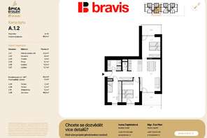 Prodej moderní, nízkoenergetické novostavby, byt 4+kk, 80,6m², Tuřany, dvě terasy, zahrada 56,6m² možnost sklepa a parkování