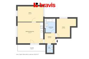 Sublet apartment 3+kk, Úpatní street, Brno - Nový Lískovec, balcony, air conditioning, parking available
