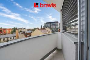 Pronájem bytu 1+kk, Brno - střed, ulice Rumiště, balkon, garážové stání, sklep