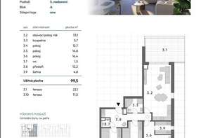 Prodej bytu 4+kk 99,5 m², Blansko - Zborovce, novostavba, dvě terasy