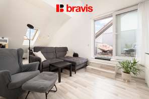 Pronájem moderního bytu 3+kk, ul. Višňová, Moravany u Brna, terasa, garáž, park. stání, klimatizace