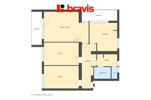 Prodej prostorného bytu určeného k rekonstrukci, 3+1, dvě lodžie, sklep, 110 m2, Brno-Komín