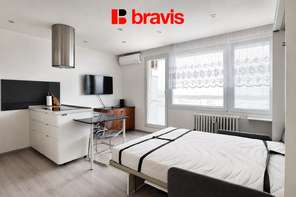 Pronájem bytu 1+kk, Brno - Nový Lískovec, ul. Oblá, Zařízený, Klimatizace, Balkon