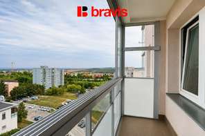 Pronájem bytu 1+kk, Brno - Nový Lískovec, ul. Oblá, Zařízený, Klimatizace, Balkon